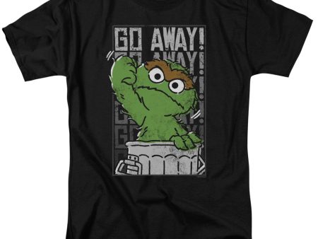 SESAME STREET : GO AWAY S\S ADULT 100% COTTON 18\1 T-SHIRT Black XL Hot on Sale