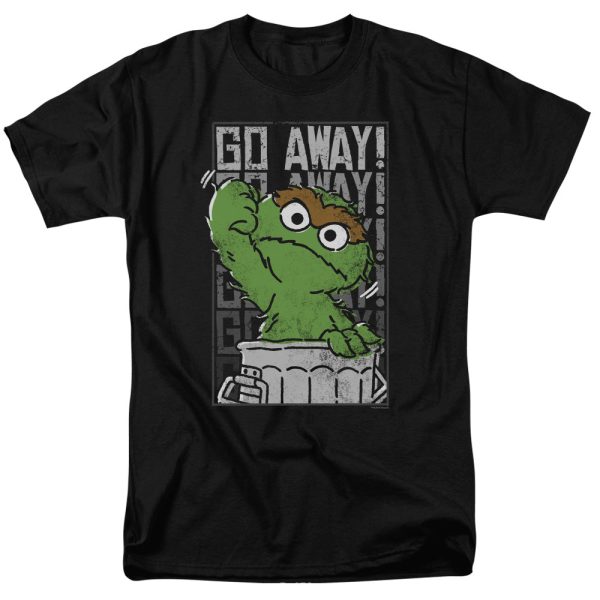 SESAME STREET : GO AWAY S\S ADULT 100% COTTON 18\1 T-SHIRT Black XL Hot on Sale